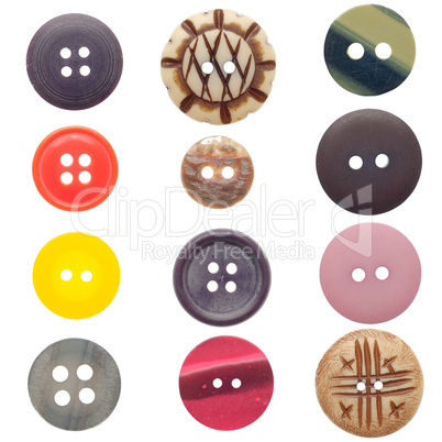 Set of sewing buttons