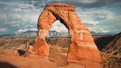 (1261) Iconic Delicate Arch Sunset Timelapse. Arches National Park Moab Utah