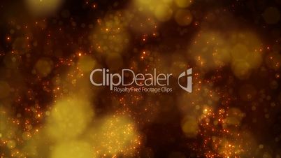 looping background golden particles and circle blurs