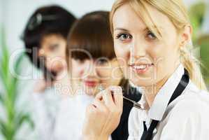 Meeting of young business ladies