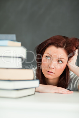 Portrait of a hopeless student