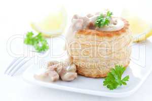 Ragout Fin in Pastetenform / ragout fin in puff pastry