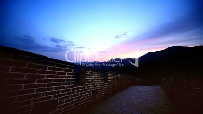 Great Wall of China. Timelapse