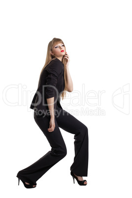 young business woman posing in desire