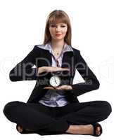 yoga in business - easy time management isolated
