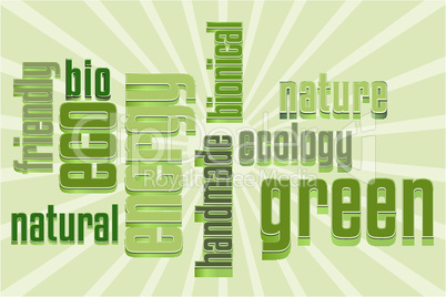 Eco Vector Green Word CLoud