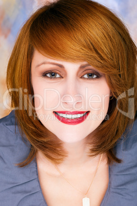 Perfect woman  on colored background
