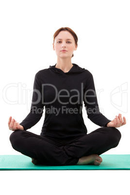 Young woman practicing yoga