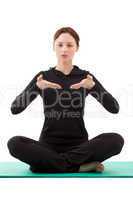 Young woman practicing yoga