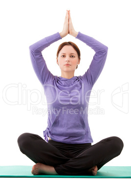 Young woman practicing yoga