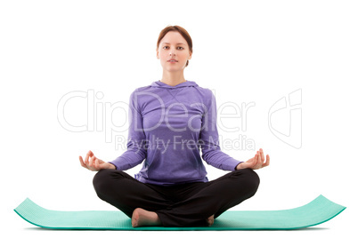 Young woman practicing yoga