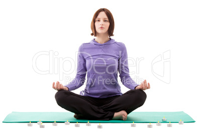 Young woman practicing yoga