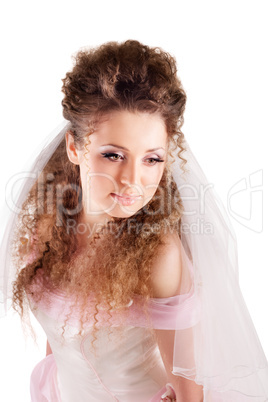 Beautiful woman dressed as a bride