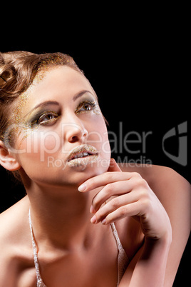 Portrait of glamour beautiful young woman