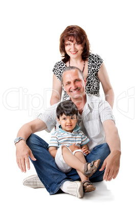 Happy grandparents with handsome grandsons