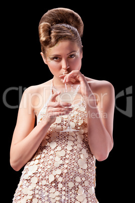 Portrait of glamour beautiful young woman