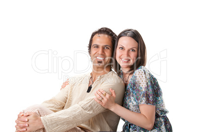 Attractive young couple. Studio portrait