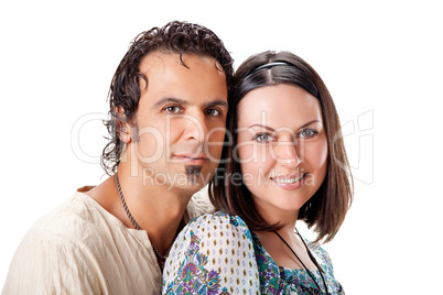 Attractive young couple. Studio portrait