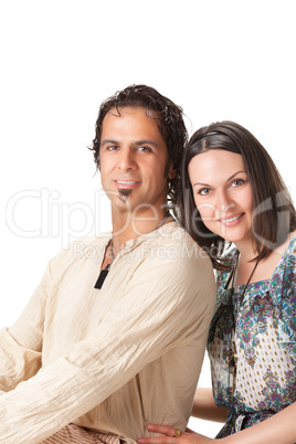 Attractive young couple. Studio portrait