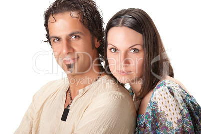 Attractive young couple. Studio portrait