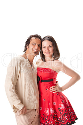 Attractive young couple. Studio portrait