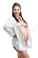 Beautiful adult pregnant woman