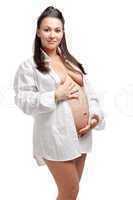 Beautiful adult pregnant woman