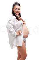 Beautiful adult pregnant woman