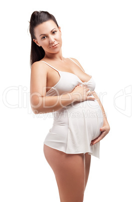 Beautiful adult pregnant woman