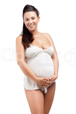 Beautiful adult pregnant woman