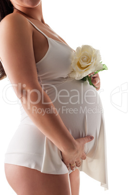 Beautiful adult pregnant woman