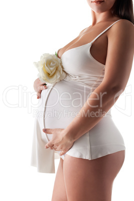 Beautiful adult pregnant woman