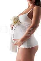 Beautiful adult pregnant woman