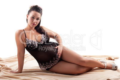 Beautiful adult pregnant woman