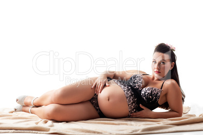 Beautiful adult pregnant woman