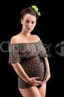 Beautiful adult pregnant woman