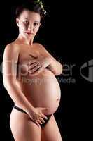 Beautiful adult pregnant woman