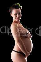 Beautiful adult pregnant woman