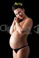 Beautiful adult pregnant woman