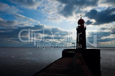 lighthouse over blue sky in Bremerhaven