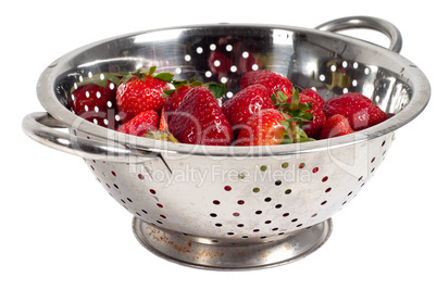 Strawberries in strainer