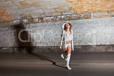 fashion shot of a young woman