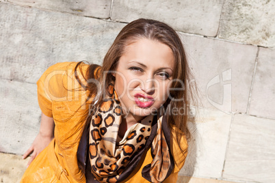 Portrait of the young beautiful woman