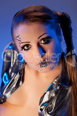 woman with crystal glamour