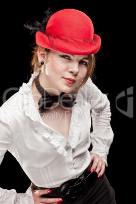 Portrait of a pretty young woman with