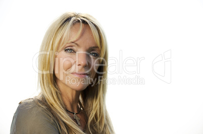 Portrait blonde Frau