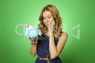 Woman with flowers