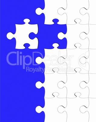 Puzzle blau weiss - Jigsaw blue white