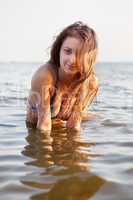 girl posing in the Water