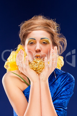 woman with glamour make-up